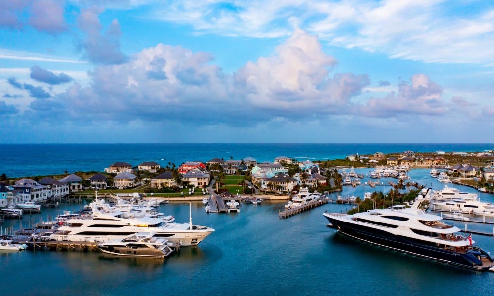 Baker’s Bay marina and village