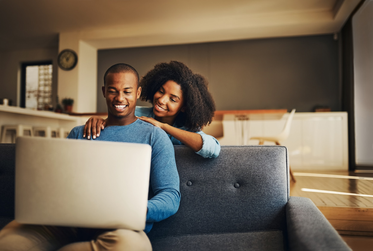 A couple exploring their next home together